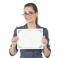 Hình ảnh về Person holding certificate with smile