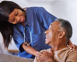 Hình ảnh về Nurse caring for a patient
