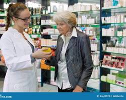 Hình ảnh về Pharmacist advising a patient at a pharmacy