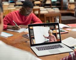 Hình ảnh về Students studying in classroom or online