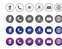 Hình ảnh về Contact information graphic with phone, website, and address icons