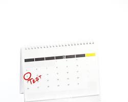 Hình ảnh về Calendar with exam dates marked
