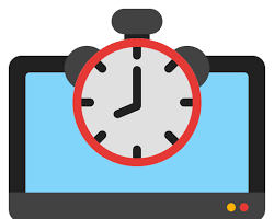 Hình ảnh về Clock with computer icons